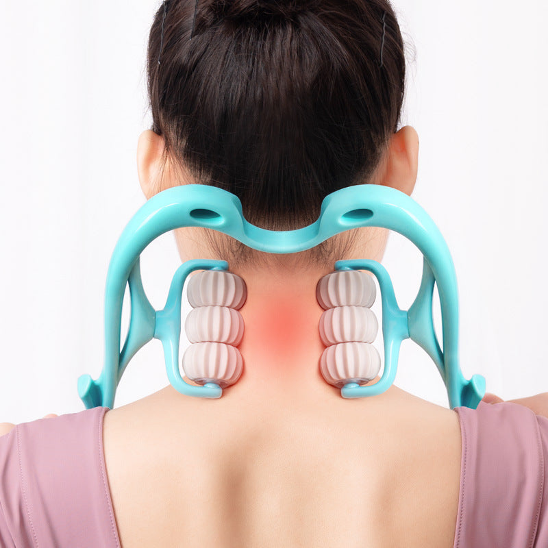 Multifunctional Manual Six-wheel Neck Massager Massage Relief Roller Massage Tool