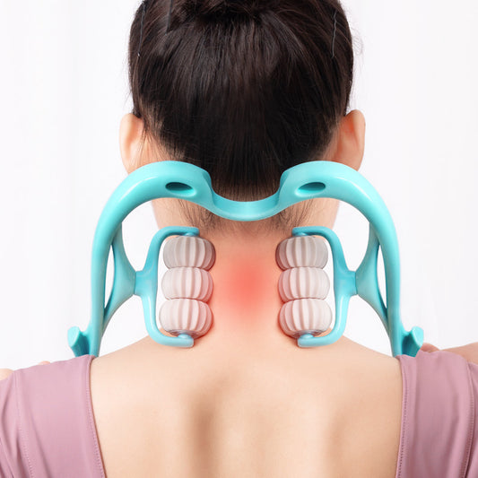 Multifunctional Manual Six-wheel Neck Massager Massage Relief Roller Massage Tool