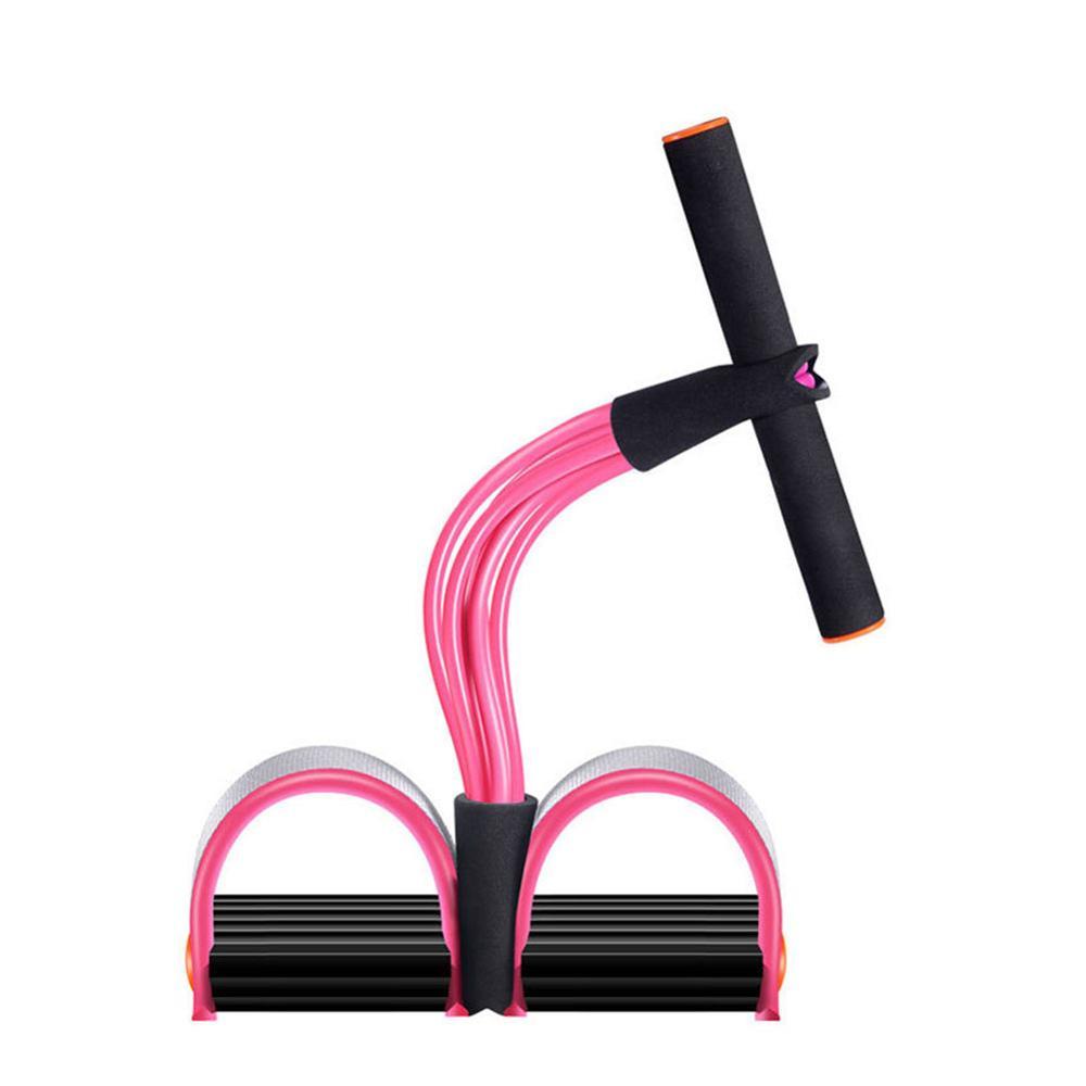 Natural Latex Foot Pedal Elastic Pull Rope with Handle Fitness Equipment Bodybuilding Expander 