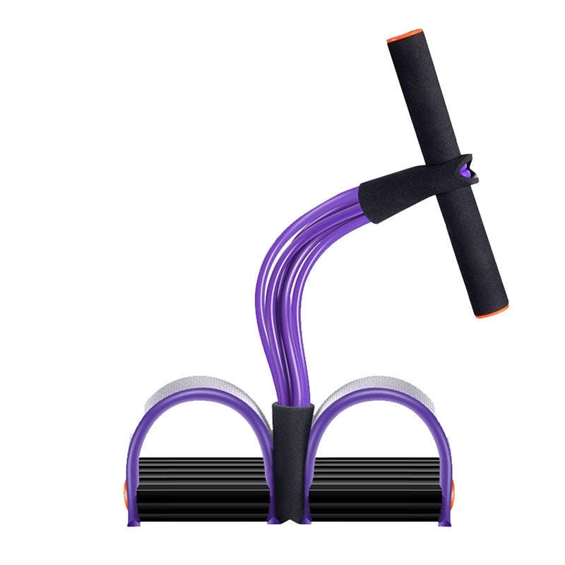 Natural Latex Foot Pedal Elastic Pull Rope with Handle Fitness Equipment Bodybuilding Expander 
