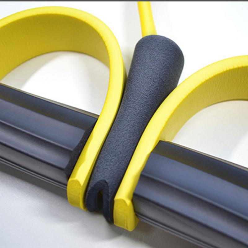 Natural Latex Foot Pedal Elastic Pull Rope with Handle Fitness Equipment Bodybuilding Expander 