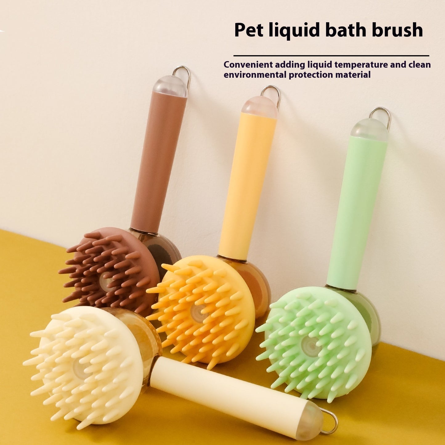 3 In 1 Pets Bath Brush For Dogs And Cats Shower Massage Brush, Hair Removal Comb And Foaming Tool, Anti-frizz Beauty Brush Pet Products