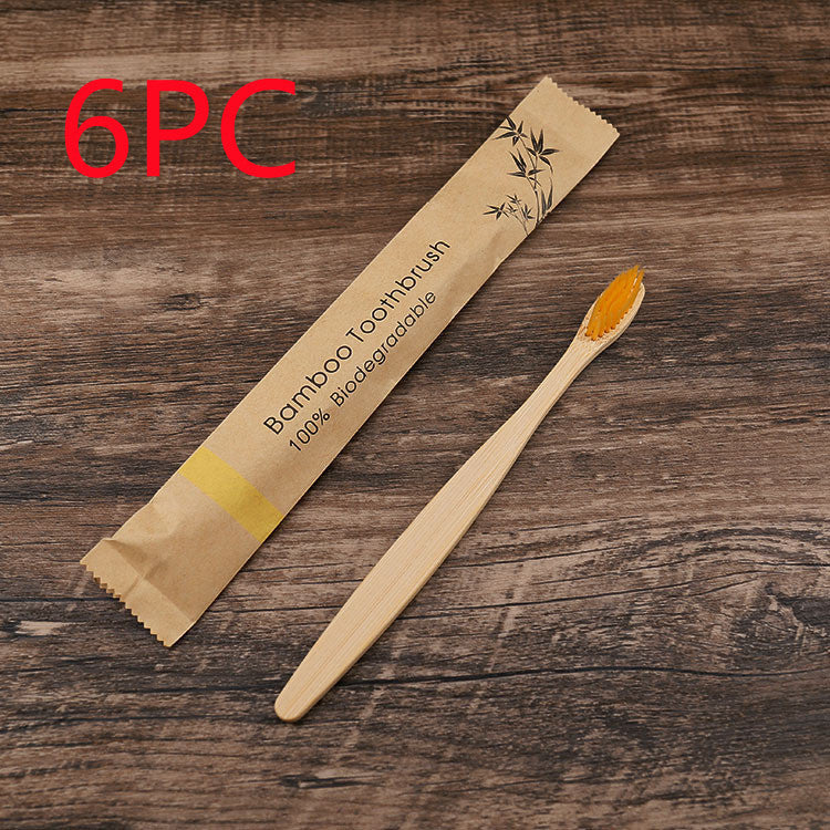 10Pcs Colorful Toothbrush Natural Bamboo Tooth Brush Set Soft Bristle Charcoal Teeth Eco Bamboo Toothbrushes Dental Oral Care