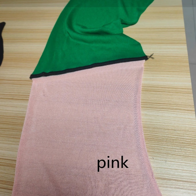 2pcs Women's  Knitting Suit Summer Loose Round Neck Split Vest Top And Shorts Beach Clothing